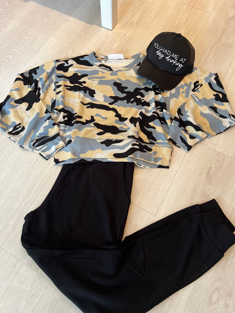 Cara Camo Sweatshirt