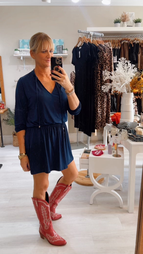 Andrea Dress - Navy