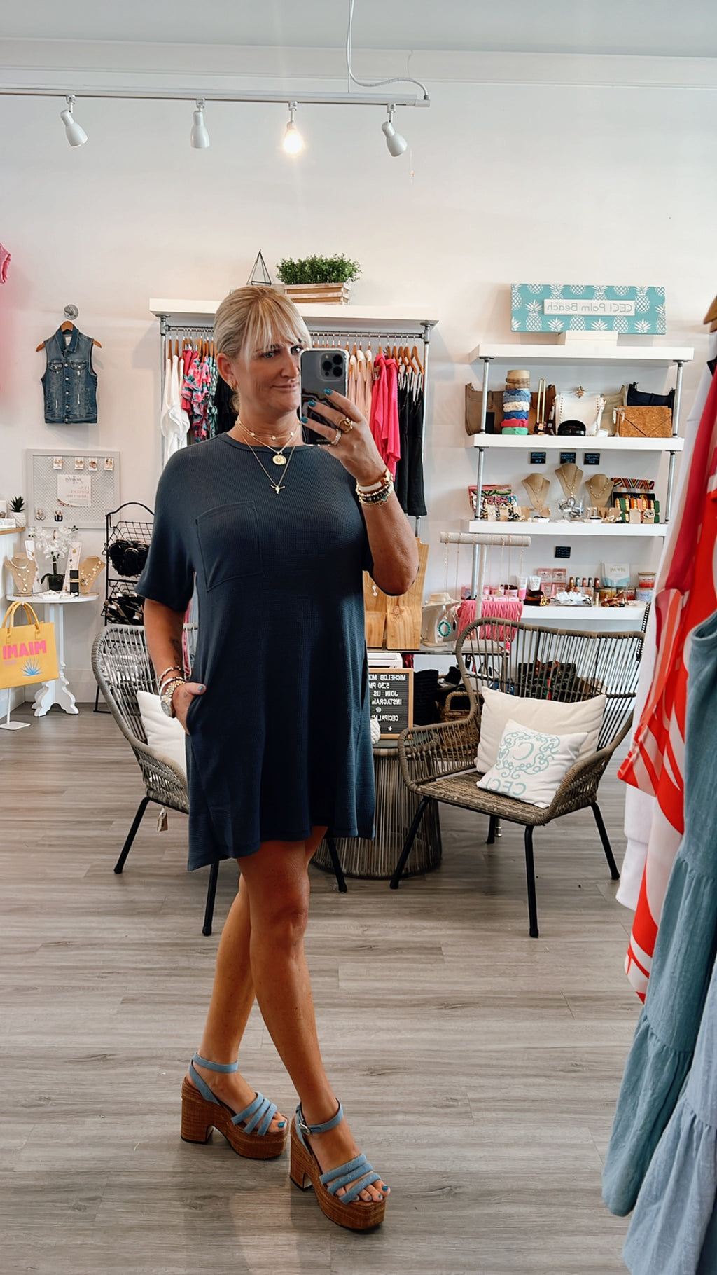 Twilight Waffle Knit Dress