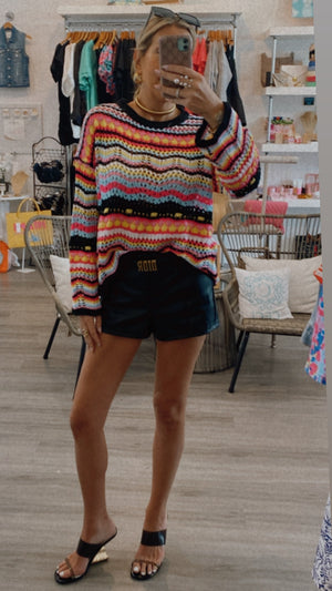 Neon Crochet Sweater
