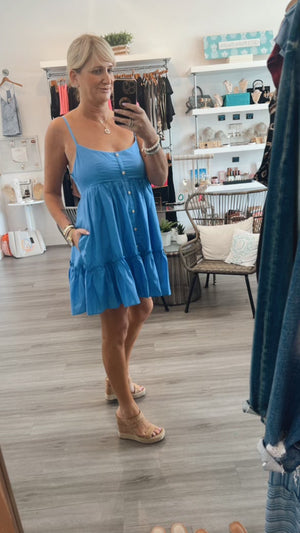 Azure Tie Back Dress