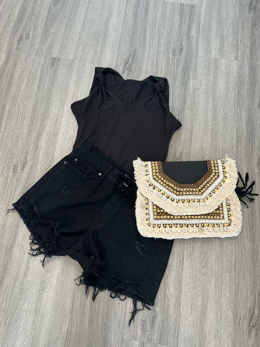 Brushed Black Knot Bodysuit
