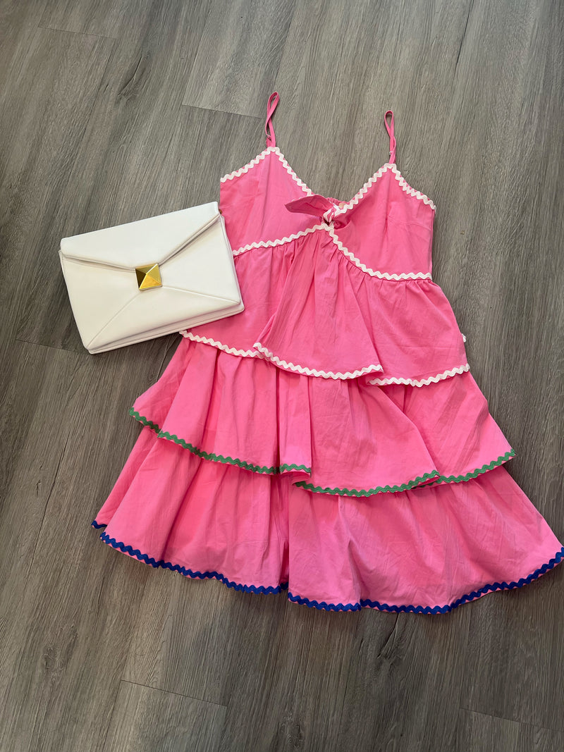Pink Poplin Ric Rac Dress